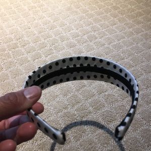White and Black Polka Dot Head Band